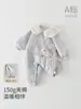 Mono acolchado para bebé para otoño e invierno, prenda exterior fina de algodón de 150 g, mameluco cálido de tres capas para bebé Clase A
