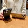 Nuevo Borde Antideslizante con Sensación de Piel Adecuado para Funda de Teléfono iPhone 17 Pro Max, Soporte Metálico Apple 16, Anticaídas, Transfronterizo