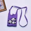 2024 Bolsa de Mão Mini de Tricô Guofeng Panda Bolsa de Celular Fashion Guofeng Bolsa de Ombro Bolsa Casual Versátil