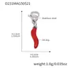 Miduoduo Acero Inoxidable Chile Flor de Cuatro Hojas Colgante Conjunto de Pulsera DIY Chapado en Oro de 18K No se Desvanece