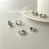 Onihan S925 Plata Esterlina Aretes de Hombre de Jengibre para Mujer Corea del Sur Distintivo Moderno Hebilla para la Oreja Aretes Retro Lindos Sentido Avanzado