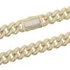 Pulseira Hiphop transfronteiriça nova 14mm zircônia longa Moda Hiphop personalidade simples pulseira masculina entrega em peça única