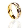 Europa y Estados Unidos nuevo anillo de diamante para joyería dentro y fuera del arco punto completo taladro completo fila única punto de círculo taladro de acero inoxidable anillo venta al por mayor