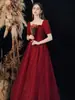 Elegante Nuevo Vestido de Noche Rojo Vino 2026 para Novia, Boda, Compromiso, Largo, Sexy, Adelgazante para Mujer