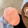 Chapéu de Tecido Estilo Japonês Retrô Cor Sólida Listrado para Frente Feminino Primavera e Verão Fino Versátil Rosto à Mostra Boina Pequena Chapéu de Jovem Jornaleiro Pintor