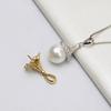 Colgante coreano de plata S925 Baotou 10-11 Colgante Colgante de perlas Sombrero Soporte vacío Accesorios de joyería DIY Soporte vacío 755