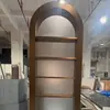 Pantalla de partición de almacenamiento arqueada de acero inoxidable para comercio exterior transfronterizo, puerta de arco arqueado, estantería de partición de acero inoxidable, hecha a medida según planos