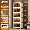 Armario de Almacenamiento sin Instalación Armario de Almacenamiento Multicapa Doméstico Plegable para Bebés y Niños Armario de Plástico para Snacks Armario de Almacenamiento