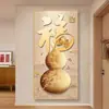 Vaso Cabaça Pintura Pendurada Novo Estilo Chinês Pintura Decorativa de Entrada Pintura Fu Lu Jixiang Parede do Corredor da Sala de Estar