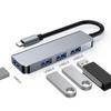 Hub de Expansão USB Tipo-C Multi-Interface HDMI Adaptador de Cabo de Rede Conversor de Computador Estação de Docking Cinco-em-Um