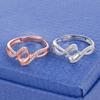 Anillo de cuidado vacío para joyería Caibao plata 925 sin incrustaciones de gemas simple y generoso venta al por mayor una generación de cabello