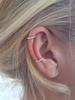 Aretes de Agujeros para Orejas de Plata Esterlina Arete Lateral Aretes de Clip para Hueso de la Oreja 2023 Nueva Moda Dulce Súper Brillante Clavo para Hueso de la Oreja para Mujer