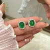 Aretes minimalistas con incrustaciones de circonita, calcedonia natural, ágata de calabaza verde translúcido y colgante de seguridad, mismo estilo que se ve en Xiaohongshu