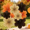 Decorações de Papel para Pendurar para Festa de Jardim de Infância, Montagem de Sala de Aula, Penduricalhos de Ventilador de Papel para Ambiente, Flores de Ventilador de Papel