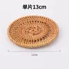 Porta-copos de Rattan Tecido Vietnamita de Outono, Tapetes de Chá, Suportes para Bule, Almofadas Térmicas para Bandejas de Chá, Acessórios para Conjunto de Chá, Tapetes de Rattan, Porta-copos Estilo Chinês