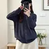 [Especial] Coleção de Outono 100kg para Mulheres Plus Size: Cardigã de Tricô de Renda Estiloso e Elegante Suéter Casual 0983