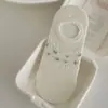 Calcetines Invisibles de Algodón Delgado Estilo Pastoral, Calcetines de Verano Finos Florales de Corte Bajo Sin Mostrar para Combinar con Zapatos Pequeños de Cuero