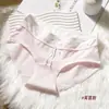 Calcinhas Femininas 100% Algodão, Estilo College, Color Block Doce, Tanga Juvenil, Antibacteriana 10A, Gancho Estendido, Roupa Íntima Feminina