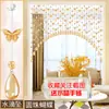 Cortina Divisoria de Cuentas de Cristal para Uso Doméstico, Cortina de Hilo con Decoración de Mariposa, Cortina de Puerta para Sala de Estar, Dormitorio, Entrada, Pasillo, No Requiere Taladrar