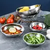 Bolsa de acero inoxidable 304 no magnético para sopa, plato para sopa, cuenco grueso para cantina escolar, cuenco redondo grande comercial, cuenco para huevos, fabricantes