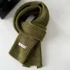 Bufanda de Punto Grueso Suave Estilo Coreano Otoño Invierno para Mujer Color Sólido Engrosada Cálida Estilo Coreano Pareja Estudiante Calentador de Cuello Versátil Venta al por Mayor