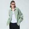 Camisas de Manga Longa Respiráveis de Cor Sólida Antirrugas para Outono para Homens e Mulheres, Tops Casuais Soltos e Versáteis e Cardigans Prontos para Entrega