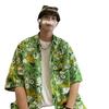 Camisa hawaiana de flores para hombre, de verano, fina, de marca, de moda, estilo Hong Kong, de manga corta, diseño, chaqueta de alta calidad.