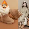 Novas botas de neve para bebê de inverno, impermeáveis, quentes, para meninos e meninas, botas curtas, com veludo extra, mais grossas, antiderrapantes, botas de algodão