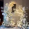 2026 Nueva Serie Blanca Accesorios de Flores para Bodas Juego de Decoración de Boda Materiales de Flores Color Claro Blanco Roto Arreglo Floral Artificial para Bodas