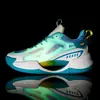 Tênis de Basquete Luminosos Tênis Esportivos Masculino Novo Respirável Jovem Estudante Absorção de Choque Jogo Real Cano Baixo Casual Tênis Masculino Tendência