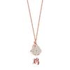Collar original de los doce signos del zodíaco para mujer, nuevo estilo coreano, colgante de diamante del año del conejo, oro rosa, año animal, cadena para la clavícula de plata de ley