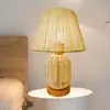 Lámpara de mesa de noche, Lámpara de mesa de noche tejida a mano para dormitorio, Lámpara de mesa decorativa enchufable, Lámpara de mesa de cuerda de cáñamo estilo chino transfronteriza