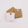 Cartón kraft vintage para joyería tarjetas para pendientes collar tarjeta para anillos de joyería clip para el pelo tarjeta de exhibición embalaje tarjeta de papel logo
