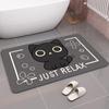 Felpudo de Barro de Diatomeas con Animales de Dibujos Animados para Entrada, Felpudo Decorativo Lindo para Puerta, Felpudo Absorbente Antideslizante para Puerta de Baño