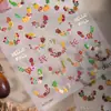 Otoño Nuevo Estilo Bosque Champiñón Lindo Piña Repujado Pegatinas para Uñas Estilo Pastoral Recolección de Otoño Adhesivo DIY Pegatinas para Uñas