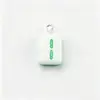 Pingente mini mahjong de resina acessório DIY, amuleto da sorte simulado vermelho "Meio Vermelho", material para brincos e colares