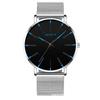 Popular Transfronterizo Simple Moda Esfera Ultrafina Correa de Malla Reloj Aguja Azul Reloj de Cuarzo para Hombre Deportivo y de Ocio de Negocios