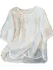 Nueva camisa blanca de manga corta bordada de estilo chino tradicional con cuello cruzado para mujer, top adelgazante de talla grande para verano A13278