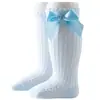 11 Colores para Elegir, Recomendados para Primavera y Verano, Calcetines de Malla para Bebé con Lazo Grande, Calcetines Hasta la Rodilla Estilo Lolita de Princesa de Media Pantorrilla