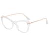 Europa y Estados Unidos nuevo armazón de TR espejo plano Moda Ojo de Gato armazón de gafas pata de metal nicho personalidad armazón de gafas