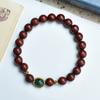 Pulsera de Doble Círculo de Palosanto de Hoja Pequeña Natural y Jade, Venta al por Mayor desde el Fabricante, Pulsera de Joyería con Forma de Hoja de Calabaza