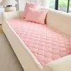 Cojín de Sofá Tallado de Felpa Ultra Grueso Cojín Engrosado de Invierno Sofá de Caoba para Sala de Estar Cojín Universal de Felpa para Sofá