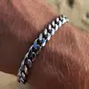 Comercio exterior transfronterizo nuevo personalidad creativa moda pulsera simple hombres acero de titanio pulsera cubana al por mayor yiwu accesorios