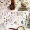 Adesivos de Transferência Dança dos Sonhos Série Flores da Primavera Quatro Estações Planta e Floral Base para Decoração de Diário 3 Folhas 6 Designs