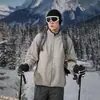 Ootd Chaqueta de Forro Polar para Exteriores para Hombres y Mujeres en Otoño e Invierno Chaqueta Resistente al Frío y Cálida con Cuello Alto Engrosado Chaqueta para Hombres