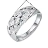 Estilo Coreano Venta Caliente Arena Brillante Anillo Abierto Esmaltado Agresivo Personalizado Dedo Índice Único Anillo para Hombres Chapado en Platino Anillo