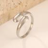 Moda Transfronteriza Acero Inoxidable Estilo Simple Anillo Abierto Diseño Nicho para Mujer Versátil Anillo de Gota de Agua Venta al por Mayor