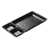 Plato rectangular dividido para snacks de melamina Xiangyuan, Plato de presentación para hot pot comercial, buffet, barbacoa, sashimi
