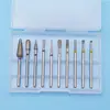 Juego de 10 piezas de fresa de diamante para manicura, fresa especializada para torno, cepillo para eliminar piel muerta y pulir, al por mayor