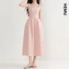Vestido Blanco de Tirantes para Mujer Estilo Francés Gentil Vestido Blanco para Registro de Matrimonio Vestido Largo Formal Ropa de Playa Verano de Gama Alta